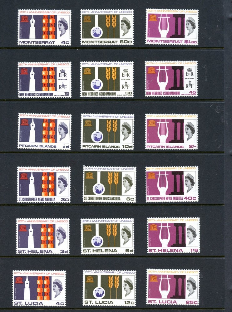 BRITISH COMMONWEALTH UNESCO OMNIBUS SET MINT NEVER HINGED