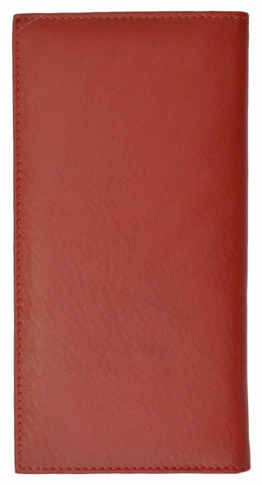 Genuine Leather PLAIN Checkbook Cover Red NEW!!!