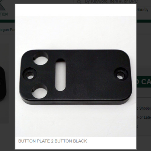 BUTTON PLATE 2 BUTTON BLACK # PH6-2-3-ABS