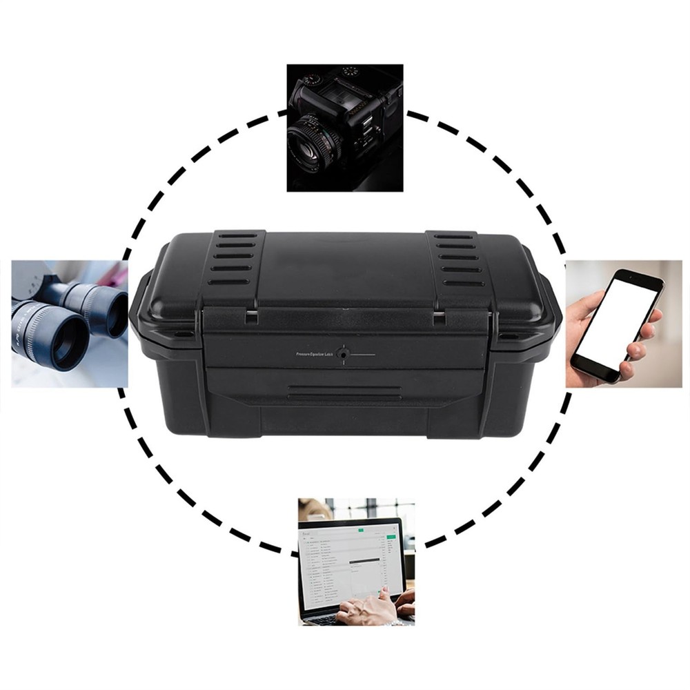 Waterproof Storage Box, Black Waterproof Storage Containers Storage Bin Porta...