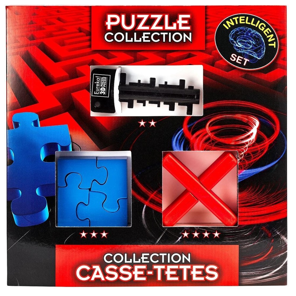 Intelligent Puzzle Collection - 3 Brain Teasers Puzzles Set