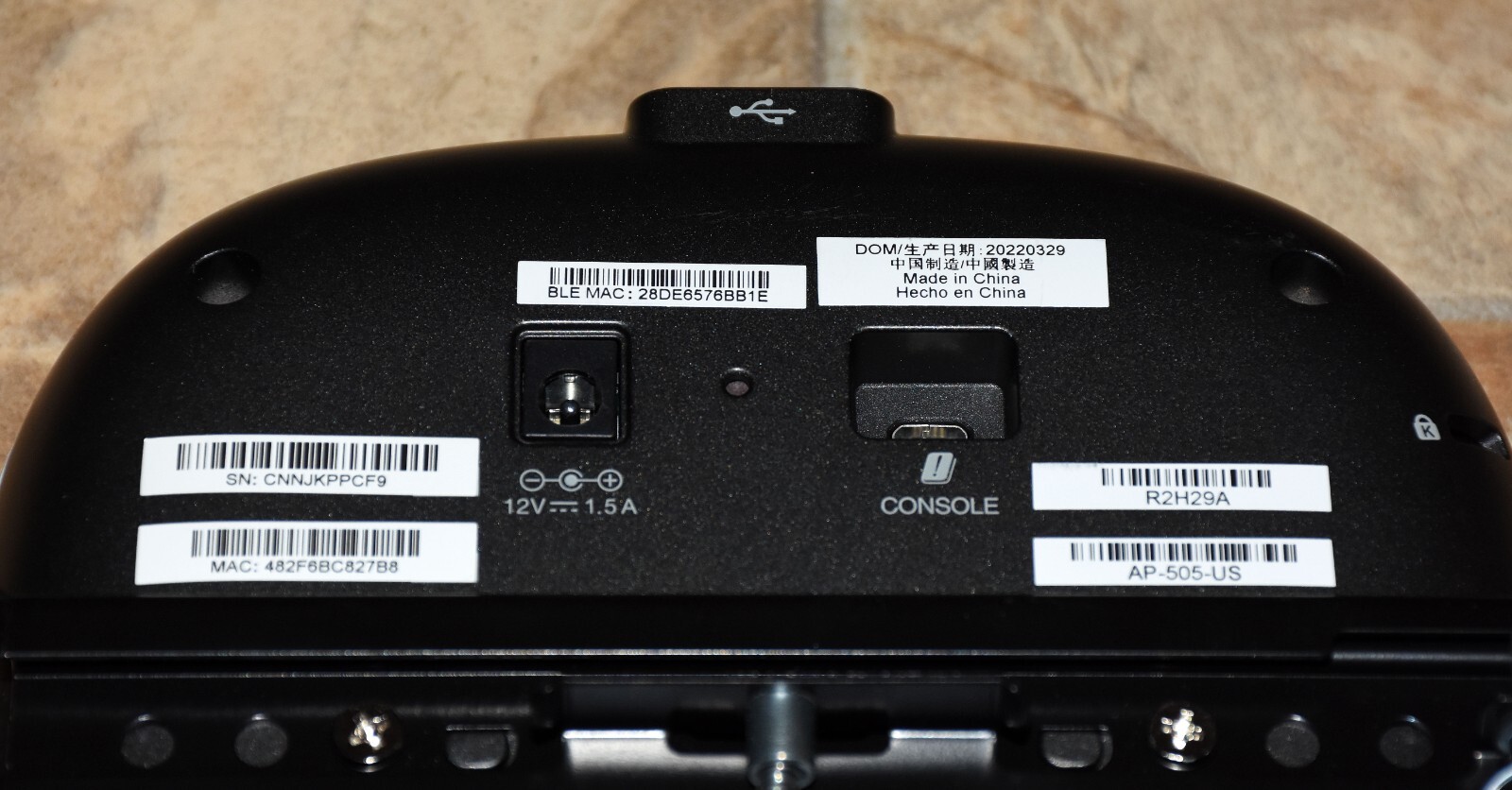 HPE Aruba AP-505 (US) - Campus Bluetooth Wi-Fi 6 - White (R2H29A)