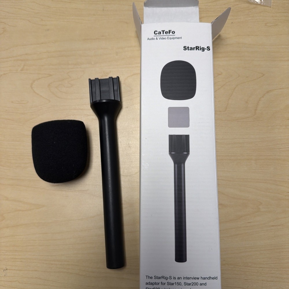 CateFo Starrig-S Microphone Interview GO Handheld Adapter w Foam for Wireless