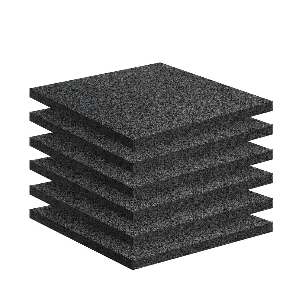 6 PCS High Density Polyurethane Foam Pads 12x12x0.4 Inch Packing Case Insert