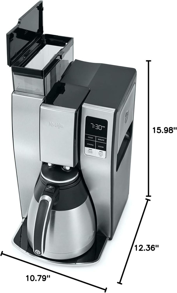 10-Cup Programmable Coffee Maker, Insulated Thermal Carafe, Brew Strength Sel...