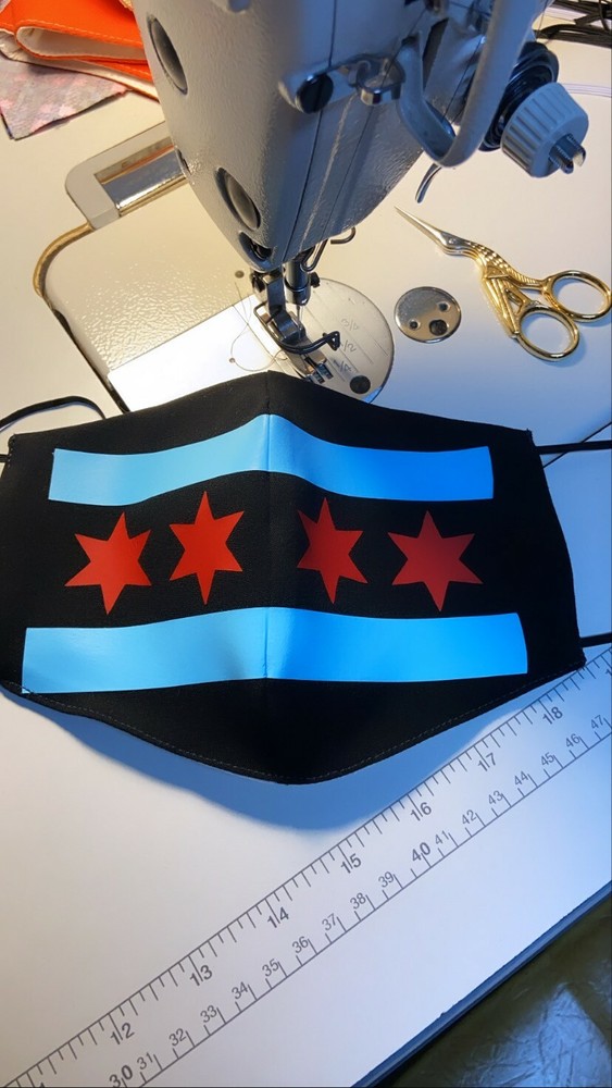 CHICAGO BLACK Cotton Face Mask