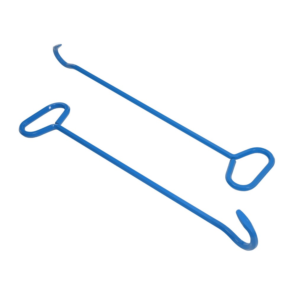 2PCS J-Shaped Versatile Lifting Hooks, Blue Tool Hook, Manhole Cover Hook Tool