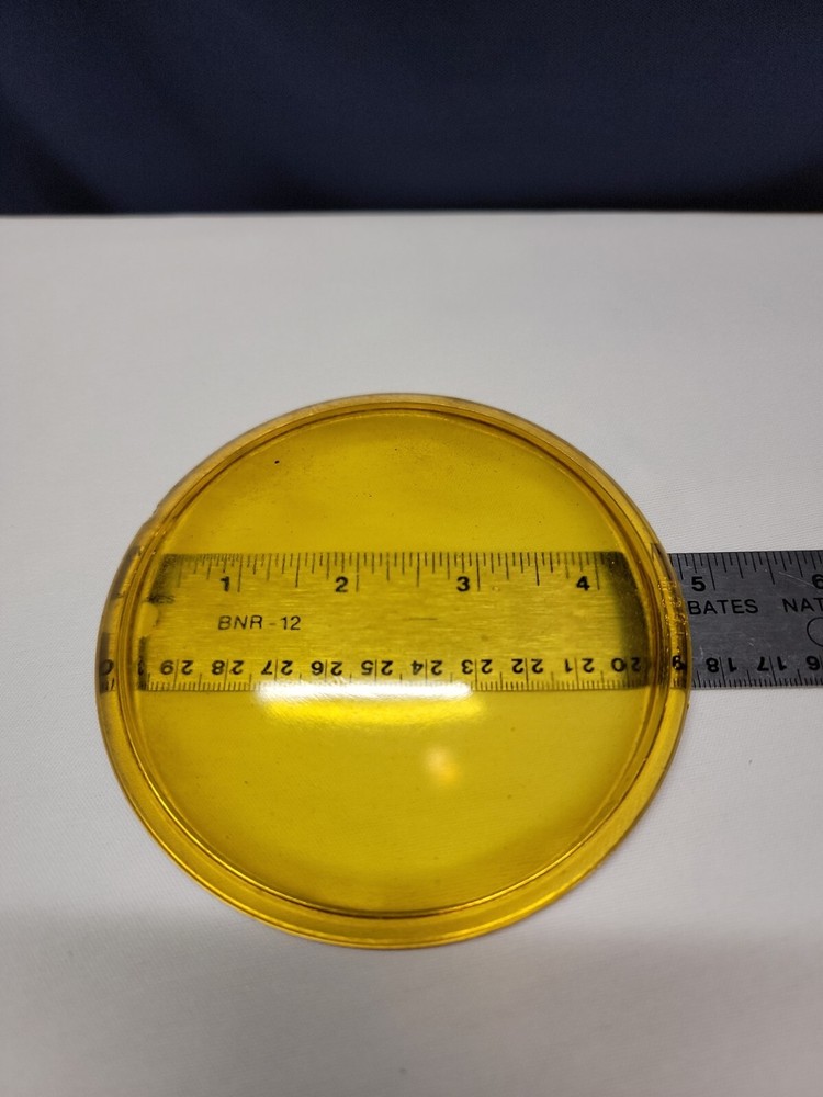 Antique YELLOW Railroad Lantern Replacement Lens
