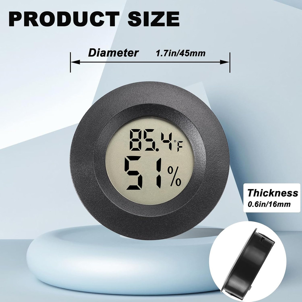 Mini Hygrometer Digital Thermometer Humidity Meter 2 Pack Hygrometer Thermometer
