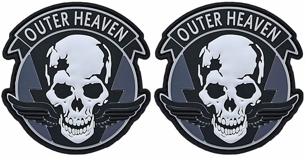Metal Gear Solid Outer Heaven Phantom Pain 3D PVC RUBBER PATCH | 2PC HOOK  3"x3"