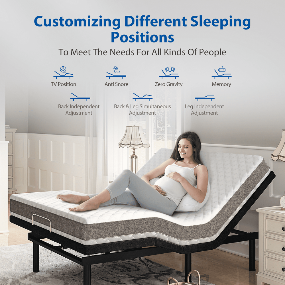 Adjustable Bed Frame Base Electric Massage Wireless Remote Control QUEEN KING