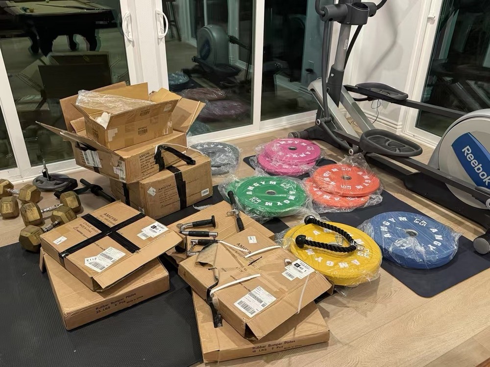 Multi Function Smith Machine + 380LB Color Bumper Plates — Excellent Condition