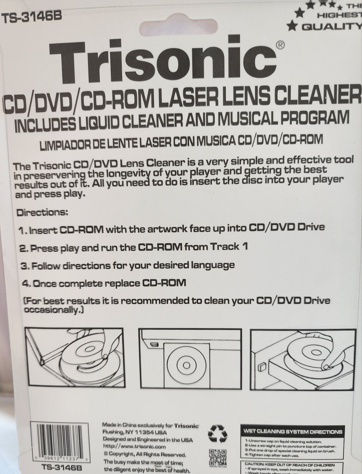 Blu-Ray Player Laser Lens Cleaner Cleaning