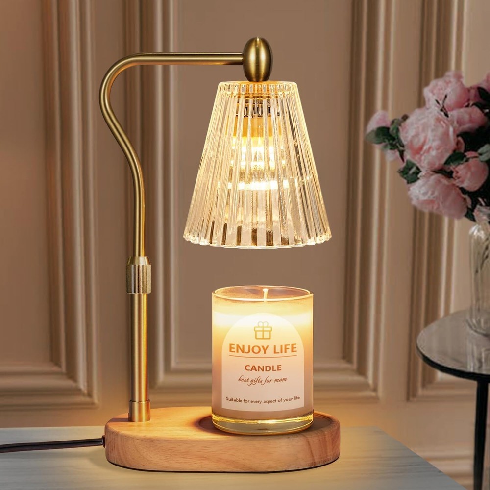 Furnace Light with Timer Dimmer, Height Adjustable, Electric Wax Warmer
