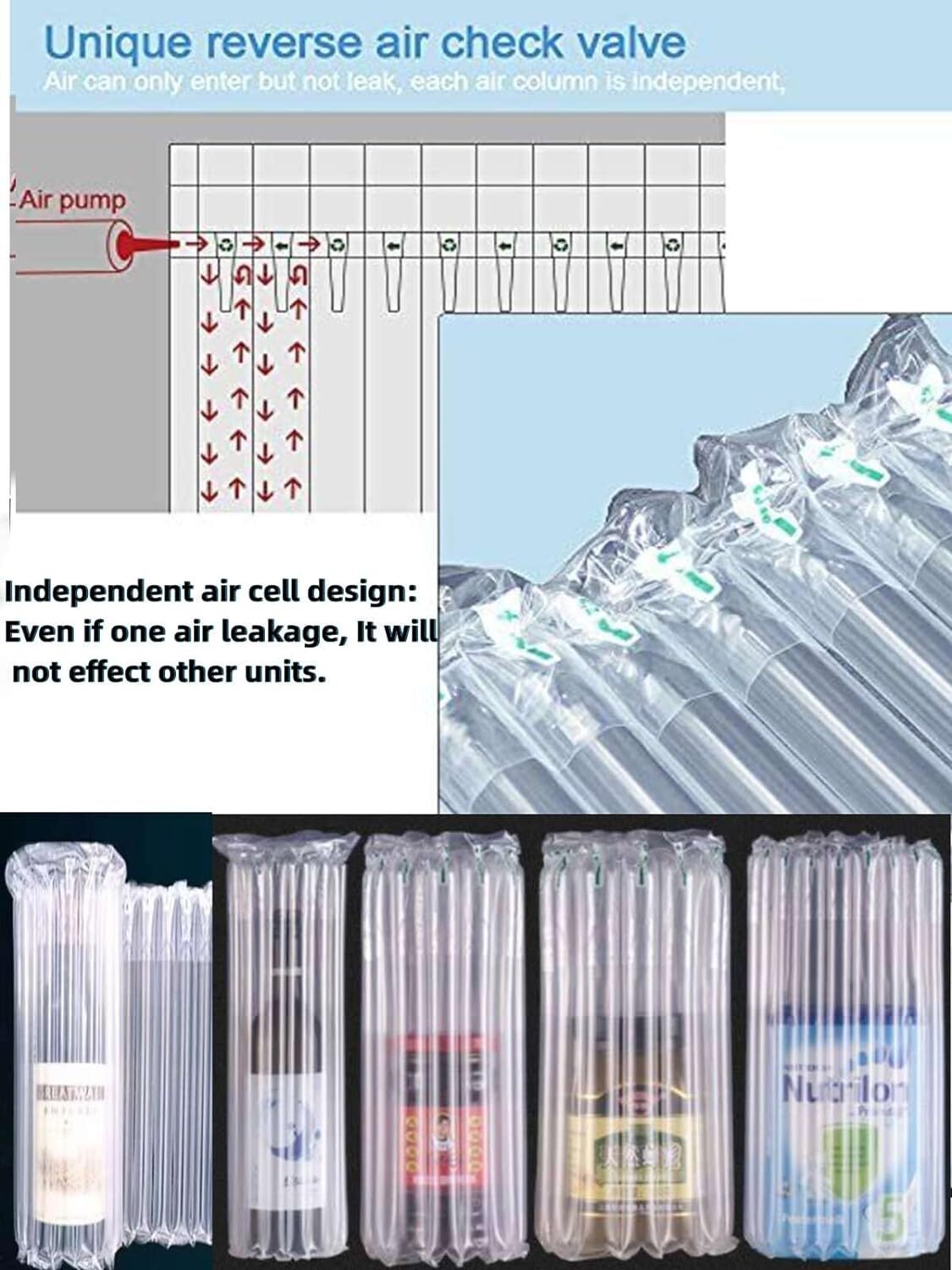 10.5" 12" 18" Bubble Cushioning Wrap Rolls 985Ft Bubble Wine Bottle Protector