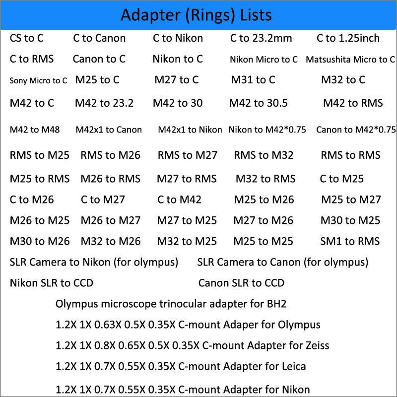2PC M25 to M30 Microscope Objective Lens Adapter Ring for Nikon Leica Microscope