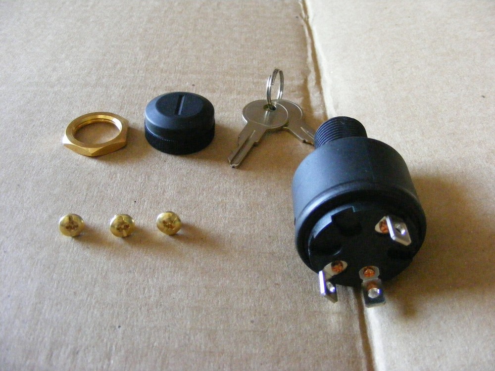 Sterdrive Inboard Engine 4Cyl-V6-V8 Starter Ignition Key Switch 3 Pole Short