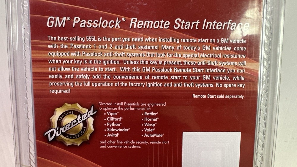 Gm Passlock 555L Remote Start Interface Directed DEI - READ
