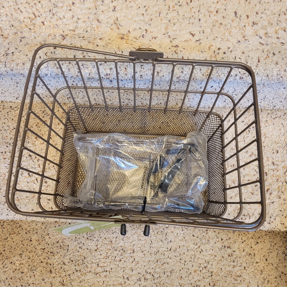 Retrospec brown wire bike basket NEW