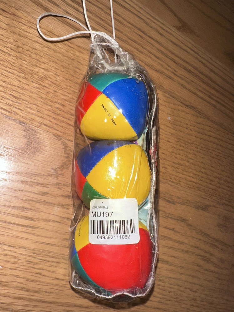 Classic Multicolored Juggling Balls Set – 3-Pack Skill Development Toy