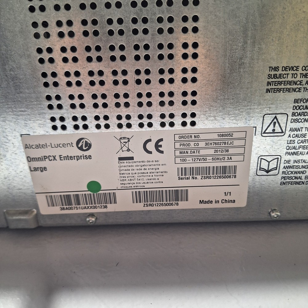 Alcatel-Lucent OmniPCX Enterprise Large Communication Server 3EH76027BEJC