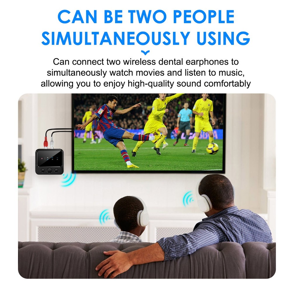 Bluetooth 5.4 Wireless Transmitter Receiver HiFi Audio Music Adapter AUX RCA ..