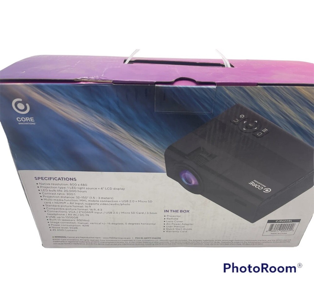 Core Innovations 150” LCD Home Theater Projector - Gaming