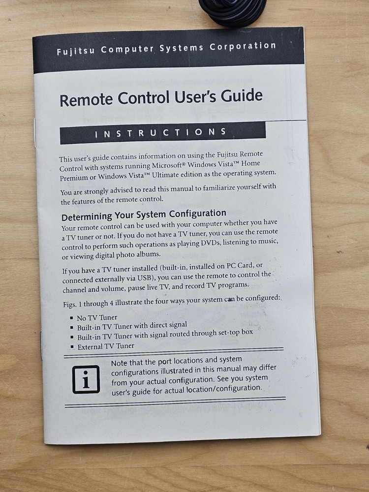 Fujitzu Remote,IR Receiver, IR Blaster & Instructions New Kit CP3003-01