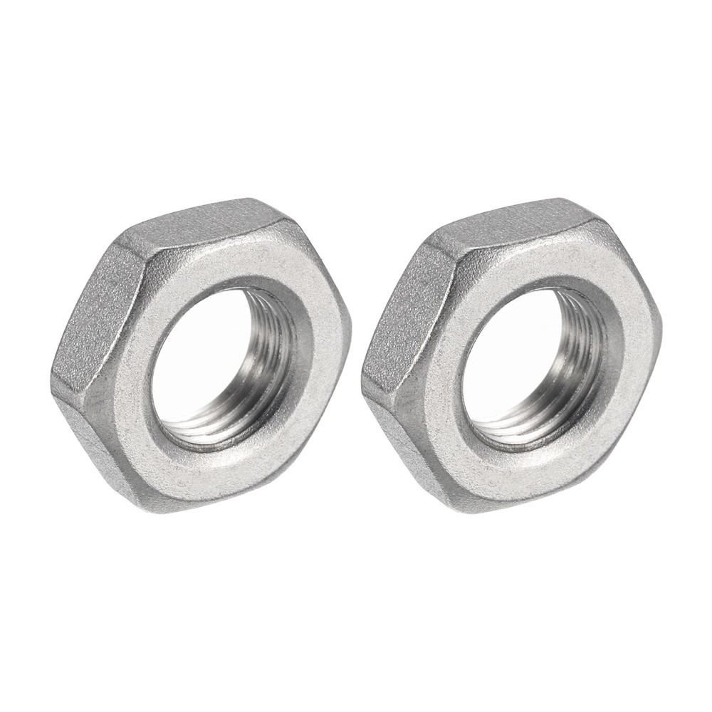 2 Pcs Cast Pipe Fitting Hex Locknut Nut g 1/4" Female Thread (DN8)