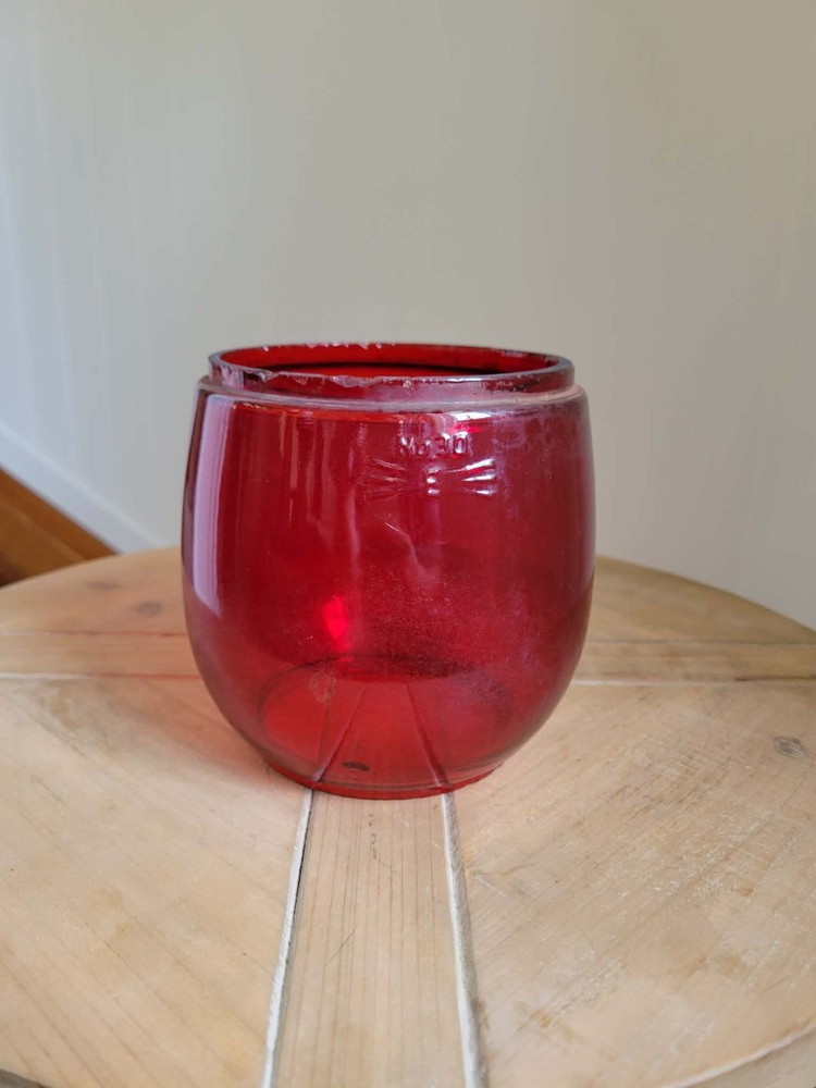 Vintage Embury No. 30 -E- Red Lantern Globe