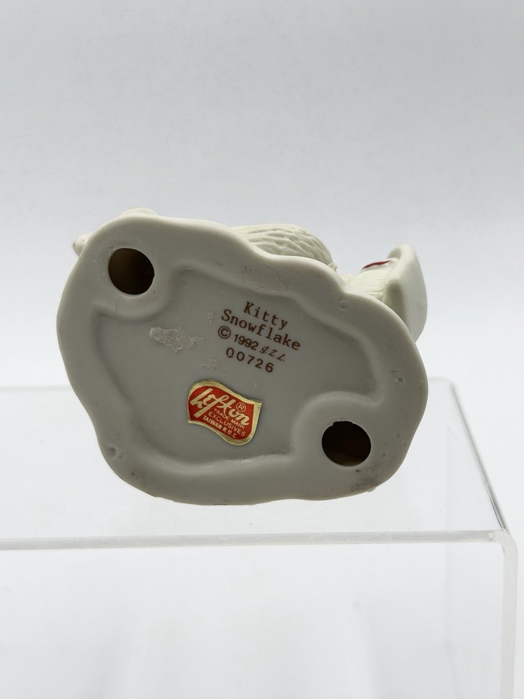 Lefton Kitty Snowflake Skiing 1992 Taiwan