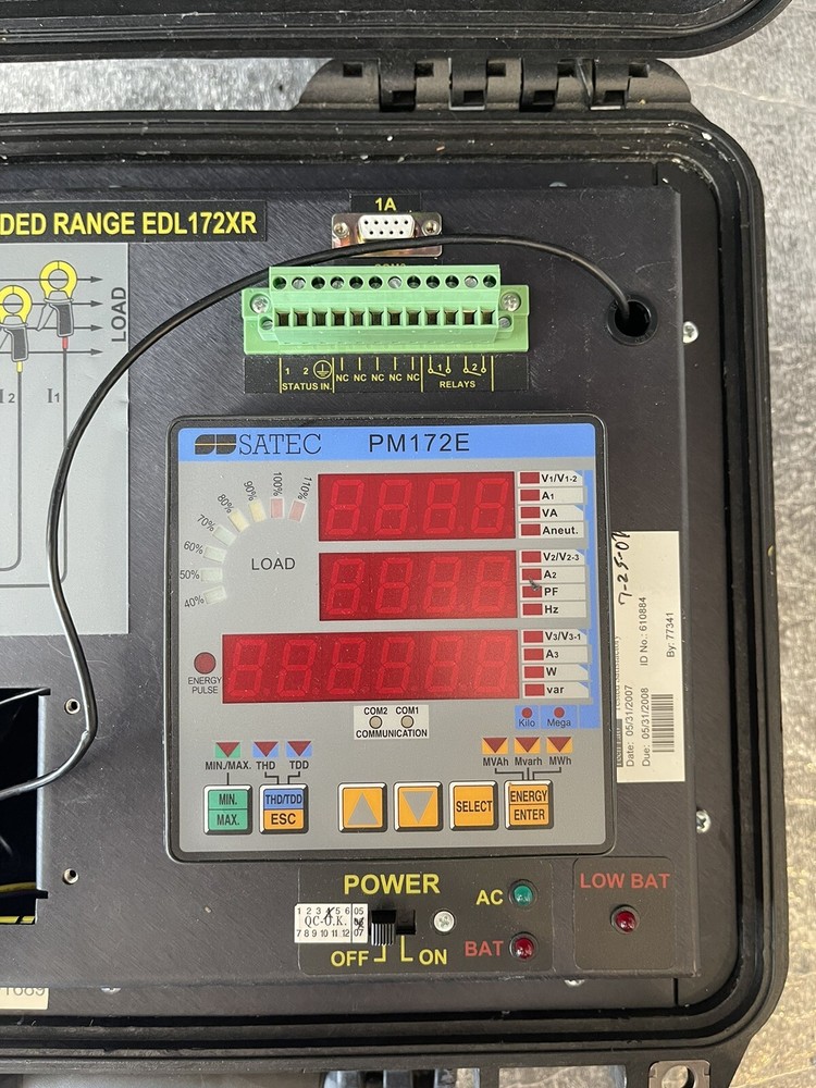 SATEC EDL172XR EXTENDED RANGE PORTABLE EVENT AND DATA LOGGER