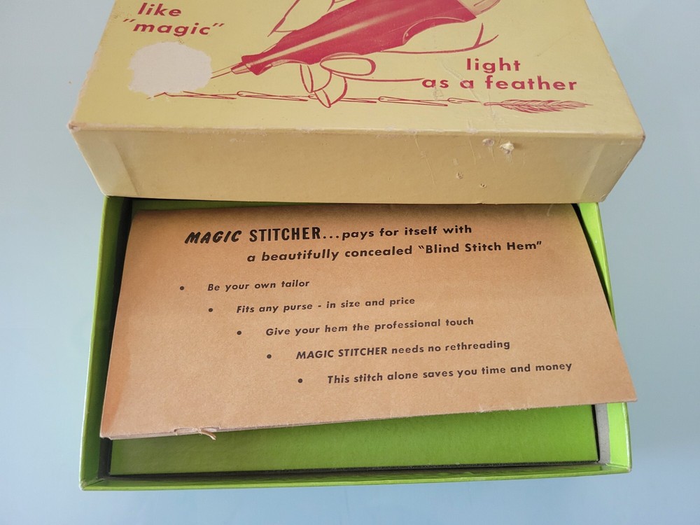 Vintage Magic Stitcher Sews Like Magic Light As A Feather,preowned Original Box