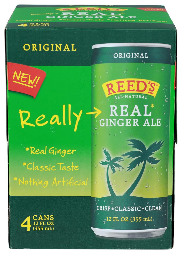 , Soda Real Ginger Ale, 12 Fl Oz, 4 Pack