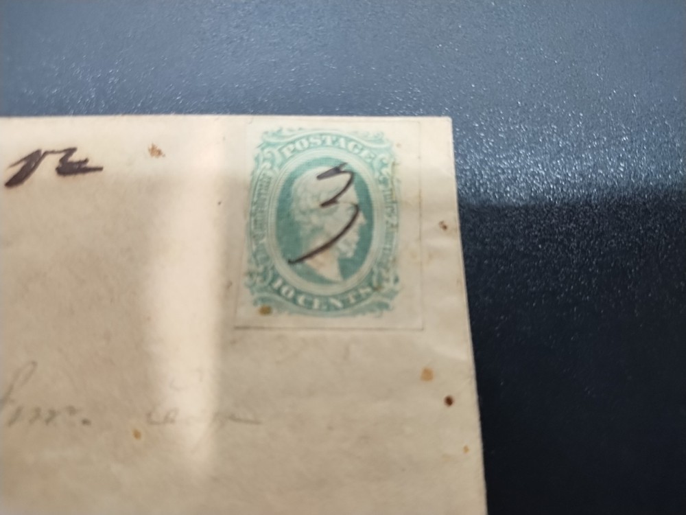 1863-64 10c Confederate States - Jefferson Davis Stamp