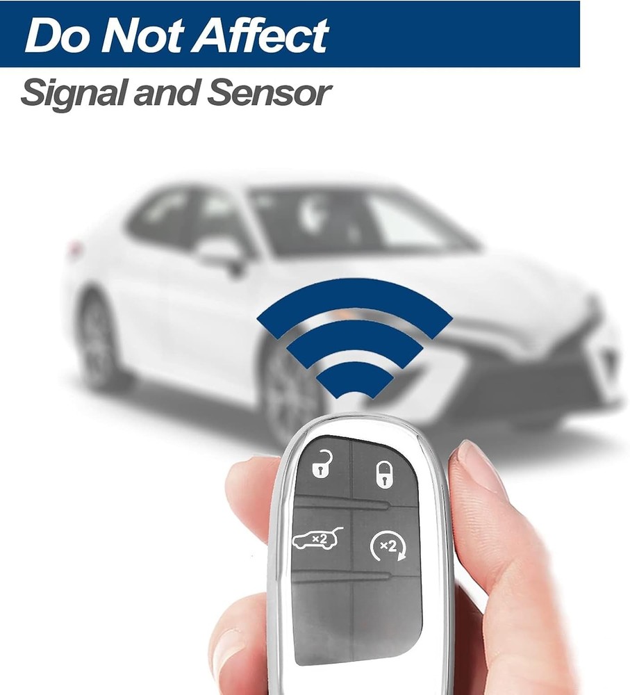 Keyring Protective Case Cover Accessory, Silver Edition