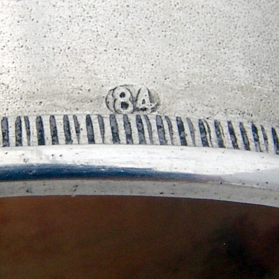 Oval Napkin Ring Russian 84 Standard Silver Mono PH