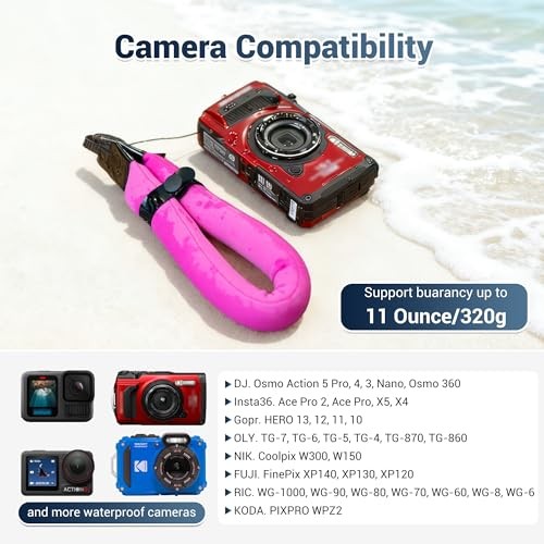 Waterproof Camera Float Strap Phone Float Strap for Olympus TG-7 Small Yellow