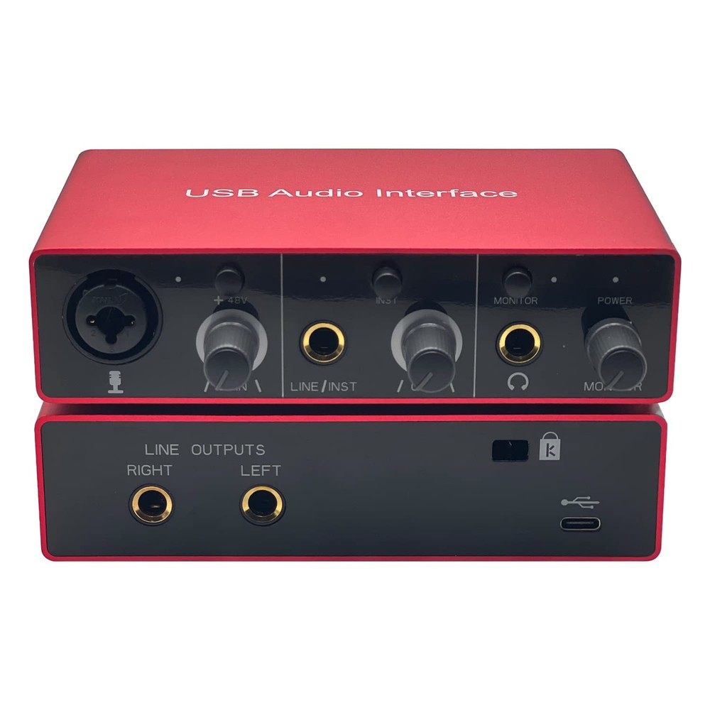 Audio Interface USB with Mic Preamplifier Mixer...
