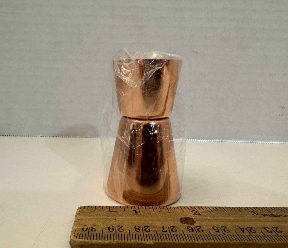Copper Colored Measuring Jigger Shot Glasses Double Sided Jigger