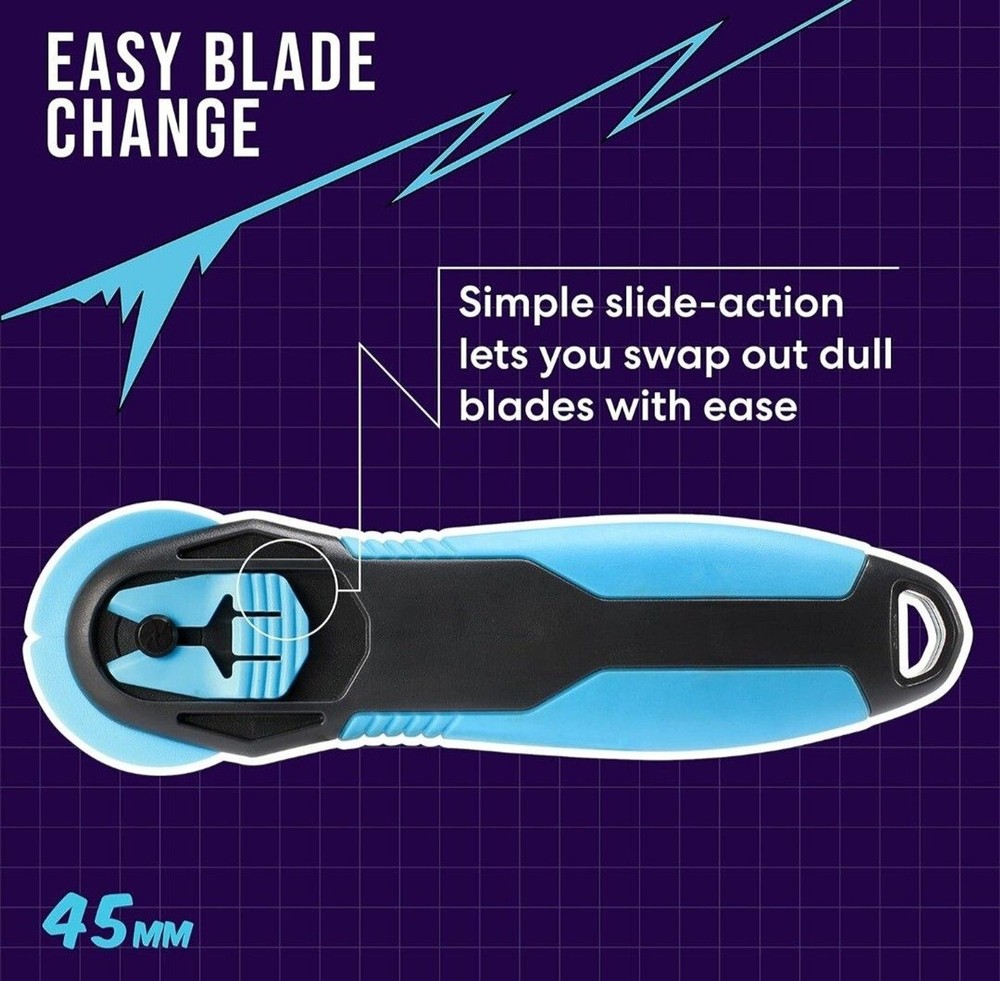 ZOID Tools 45mm Rotary Cutter with Soft-Touch Handle New