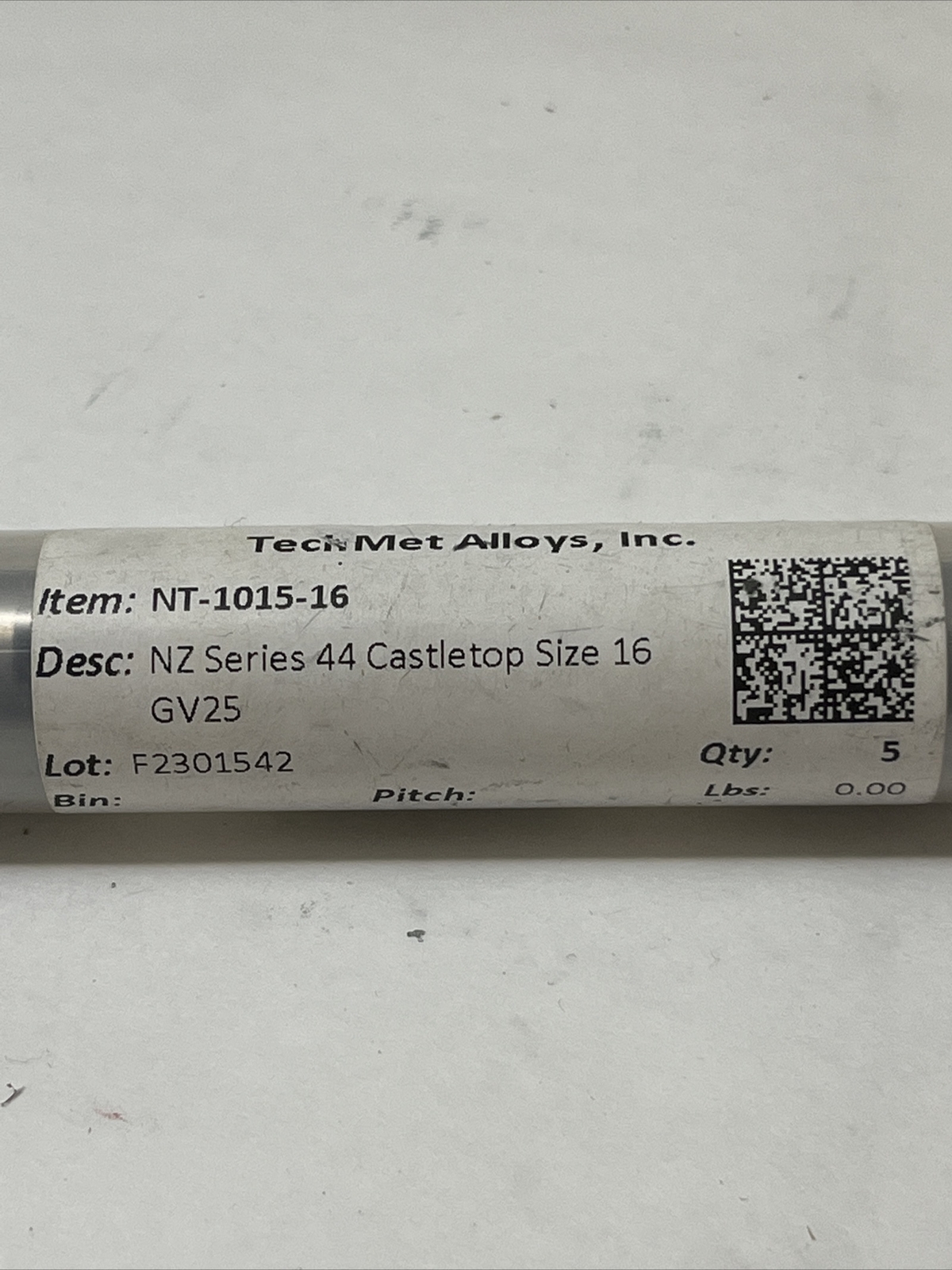 Techmet Alloys NT-1015-16 NZ Series 44 Castletop Size 16 GV25