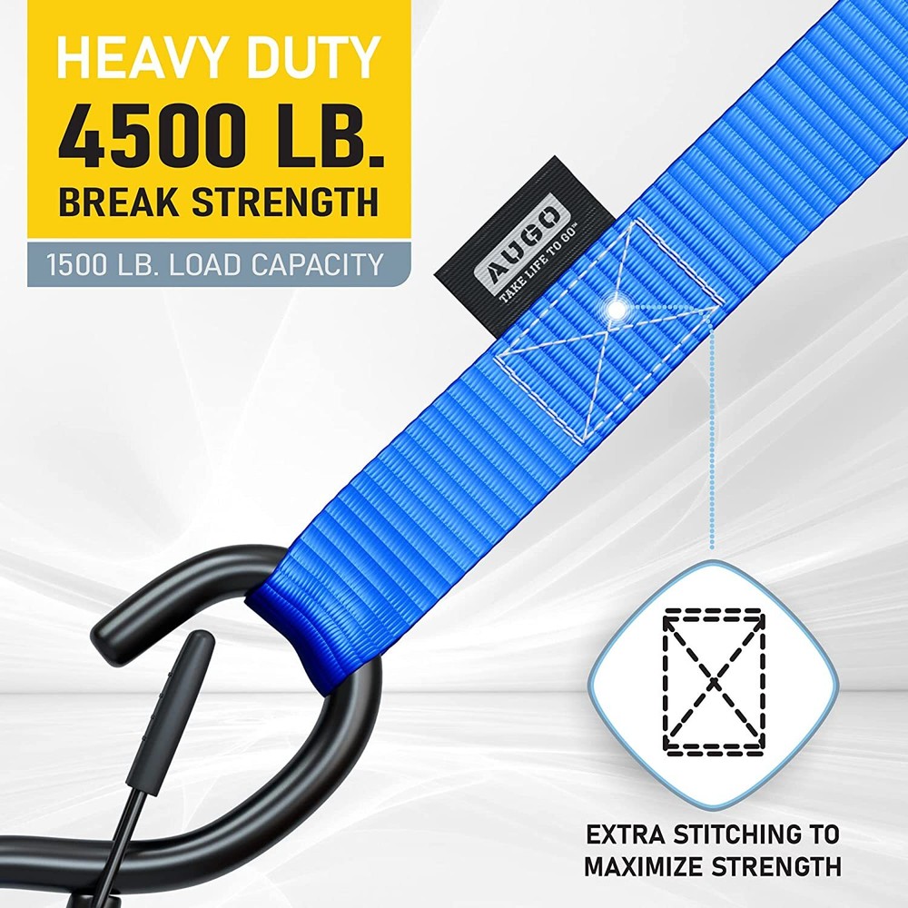 6x Soft Loop Tie Down Straps-1500Lbs Load Capacity & 4,500 Lbs Breaking Strength