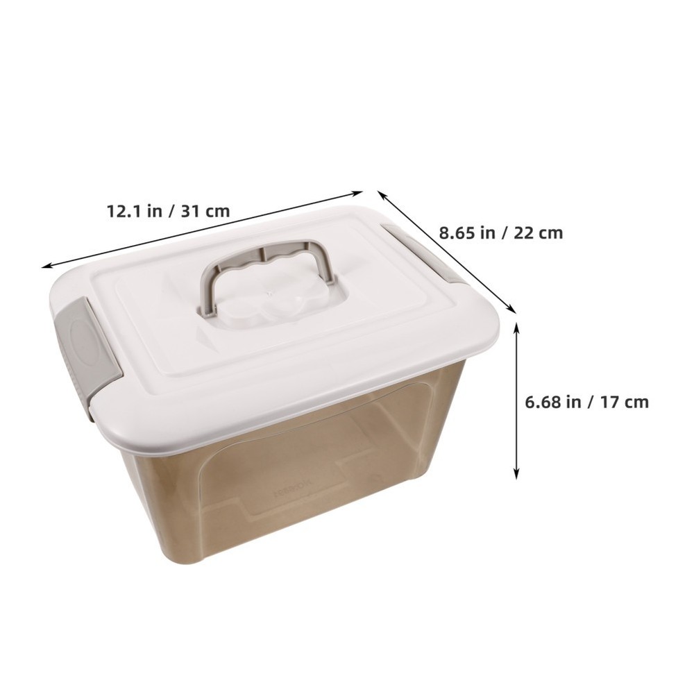 Toy Container Compartment Storage Box Plastic Organizer Bin with Handle