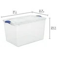 Sterilite Large Storage Bin Clear Plastic Container Latch Lid
