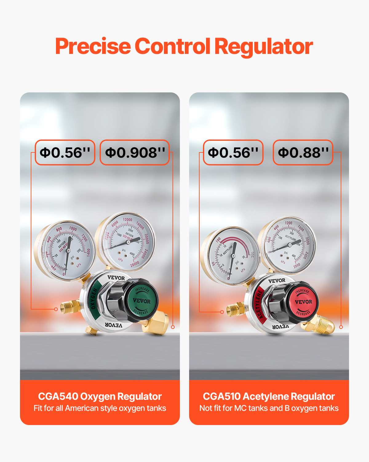 VEVOR Oxygen Acetylene Torch Kit 14PCS Gas Welding Cutting & Portable Case Hose