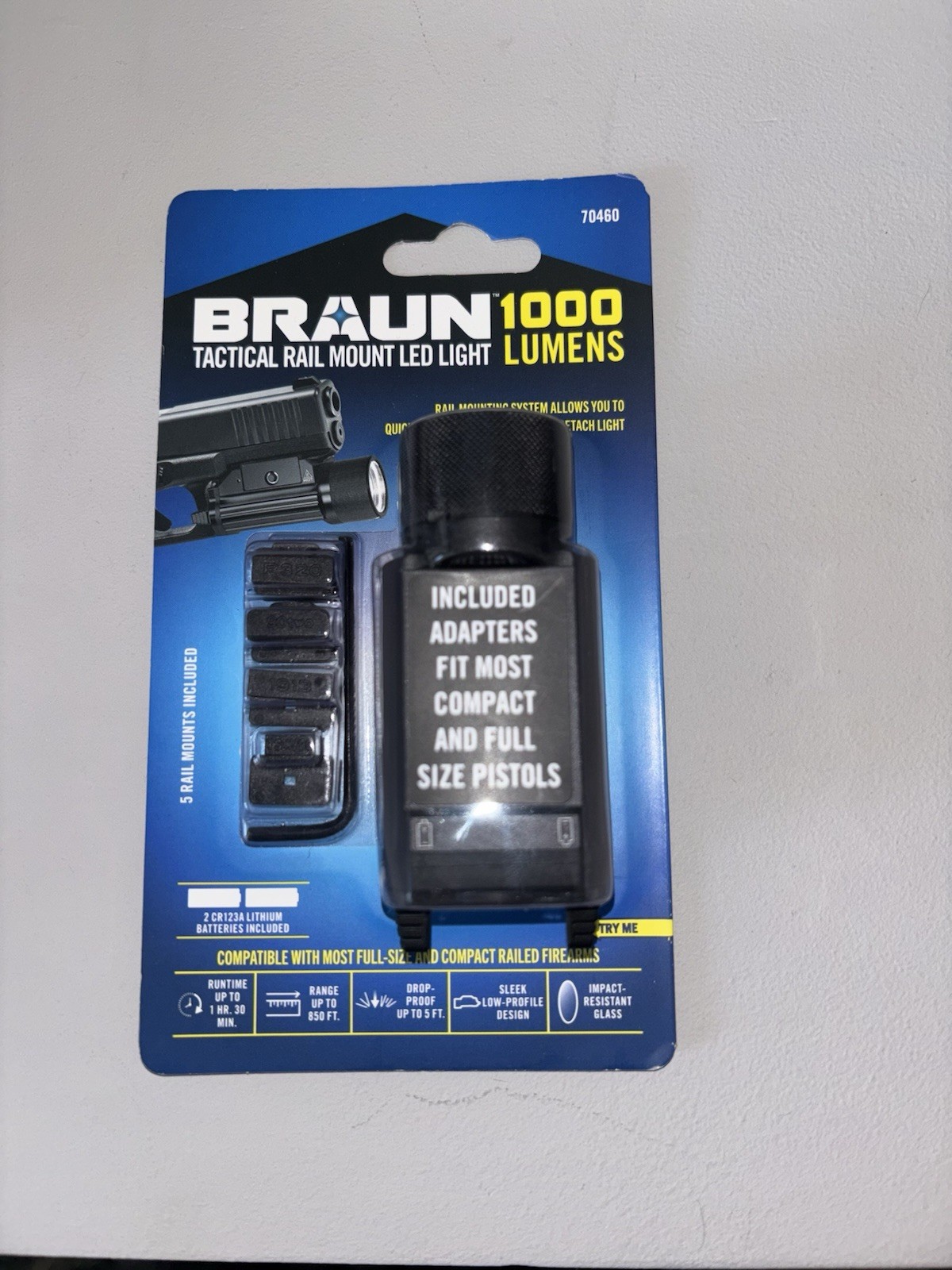 Braun 1000 Lumen Tactical Rail Mount LED Light - New