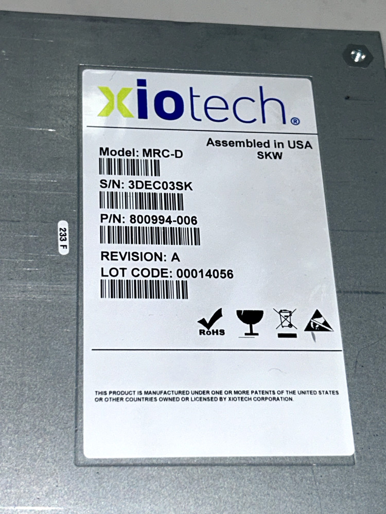 XiOTECH MRC-D 800994-006 Managed Reliability Controller
