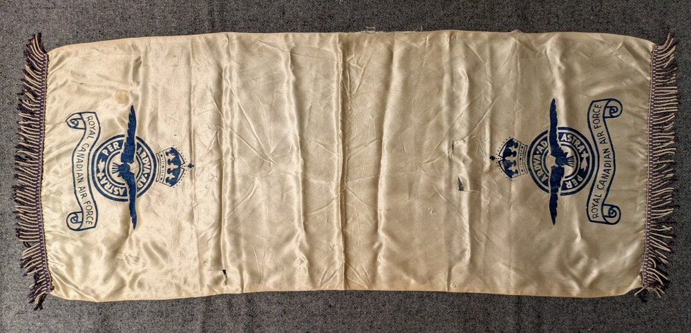 WWII Royal Canadian Airforce Short Silk Table Drape