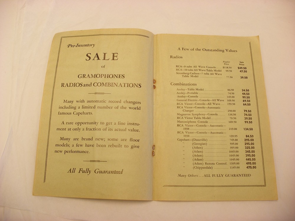 Original Gramophone Shop Record Catalog & Phonograph Advertising